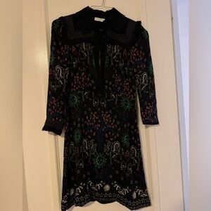 Sandro dress black short shirt dress, size 34